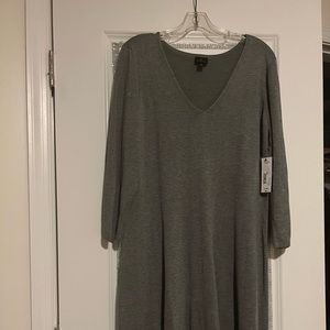 Gray sweater dress